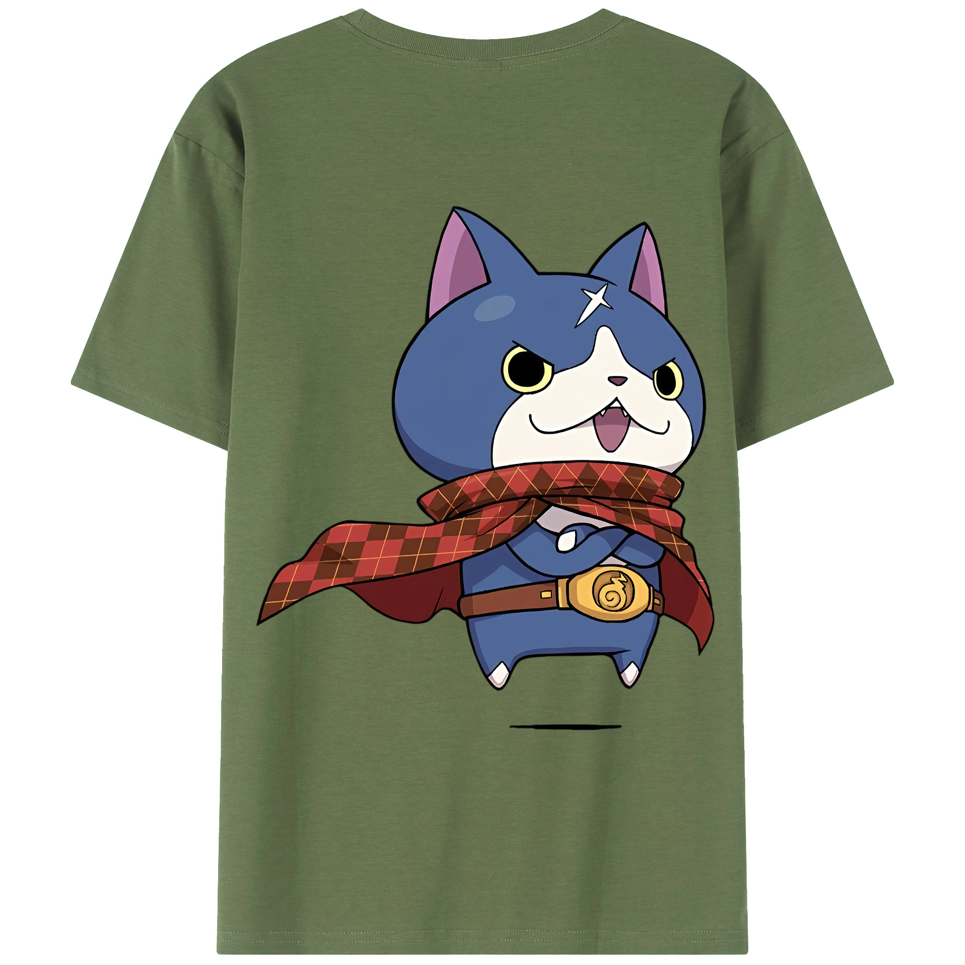 （画像用） 妖怪ウォッチ Yo-kai Watch 綿100％ メンズ半袖Tシャツ（バックプリント） 通気性